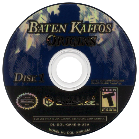 Baten Kaitos Origins for GameCube featuring story driven RPG gameplay with card based combat and anime style visuals disc 1