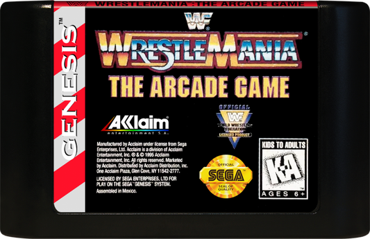 WWF Wrestlemania: The Arcade Game cartridge for Sega Genesis (GEN) video game