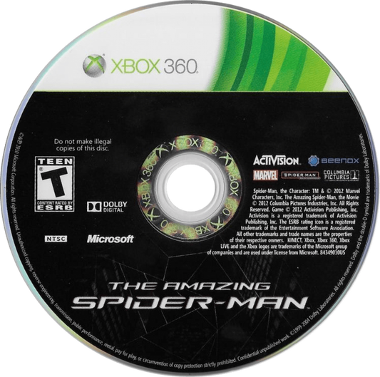 The Amazing Spider-Man Xbox 360 for retro video game enthusiasts featuring action adventure gameplay open world city exploration web swinging superhero combat iconic Marvel characters story driven missions dynamic traversal mechanics and collectible gaming appeal disc