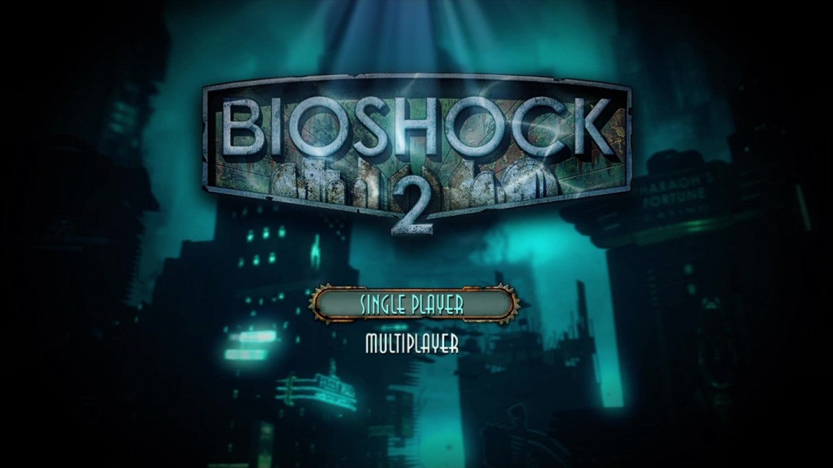 BioShock 2 home screen for Xbox 360 (X360) first-person shooter video game