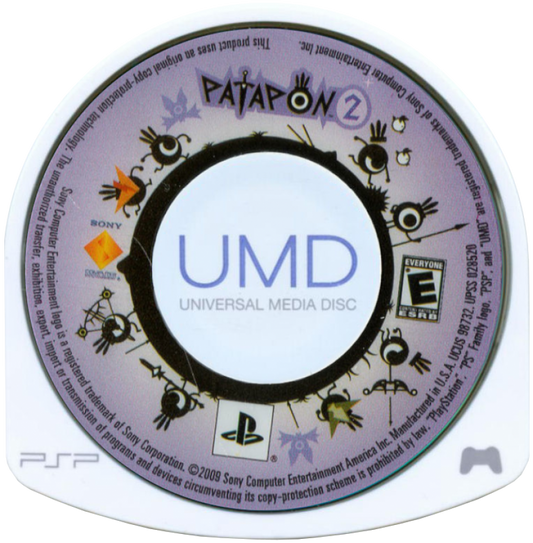 Patapon 2 disc for PlayStation Portable (PSP) rhythm-based action game