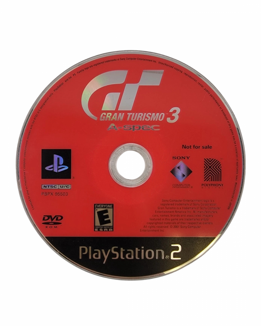 Gran Turismo 3 A Spec Racing Pack Edition release for the PlayStation 2 featuring realistic driving simulation gameplay with licensed cars detailed tracks and competitive racing modes for motorsport enthusiasts disc