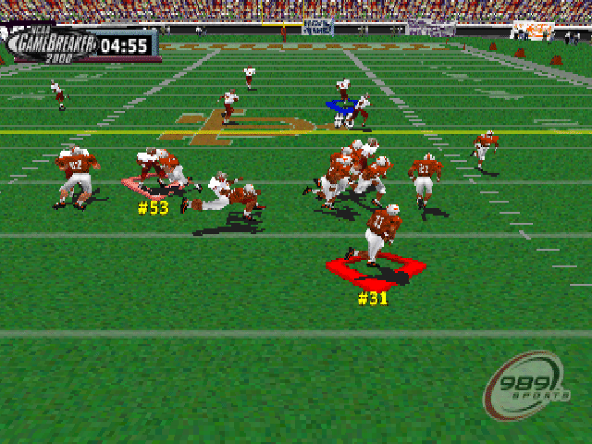 NCAA GameBreaker 2000 gameplay for PlayStation 1 (PS1) retro football video game