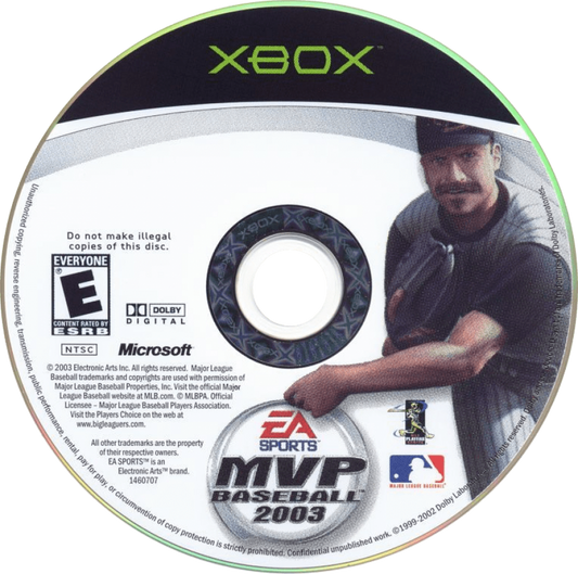 MVP Baseball 2003 Xbox for retro video game enthusiasts featuring realistic baseball simulation gameplay authentic MLB teams and players franchise mode deep pitching and batting mechanics dynamic stadium presentation and collectible gaming appeal disc