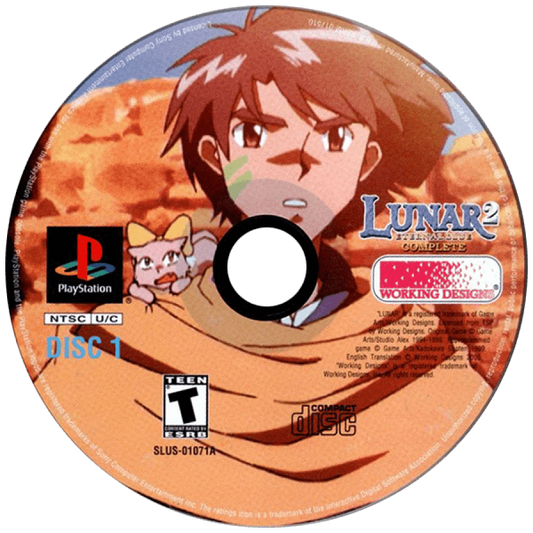 Lunar 2 Eternal Blue Complete disc for PlayStation 1 PS video game