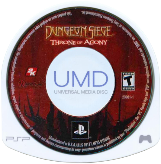 Dungeon Siege: Throne of Agony – PlayStation Portable (PSP) disc for action role-playing video game