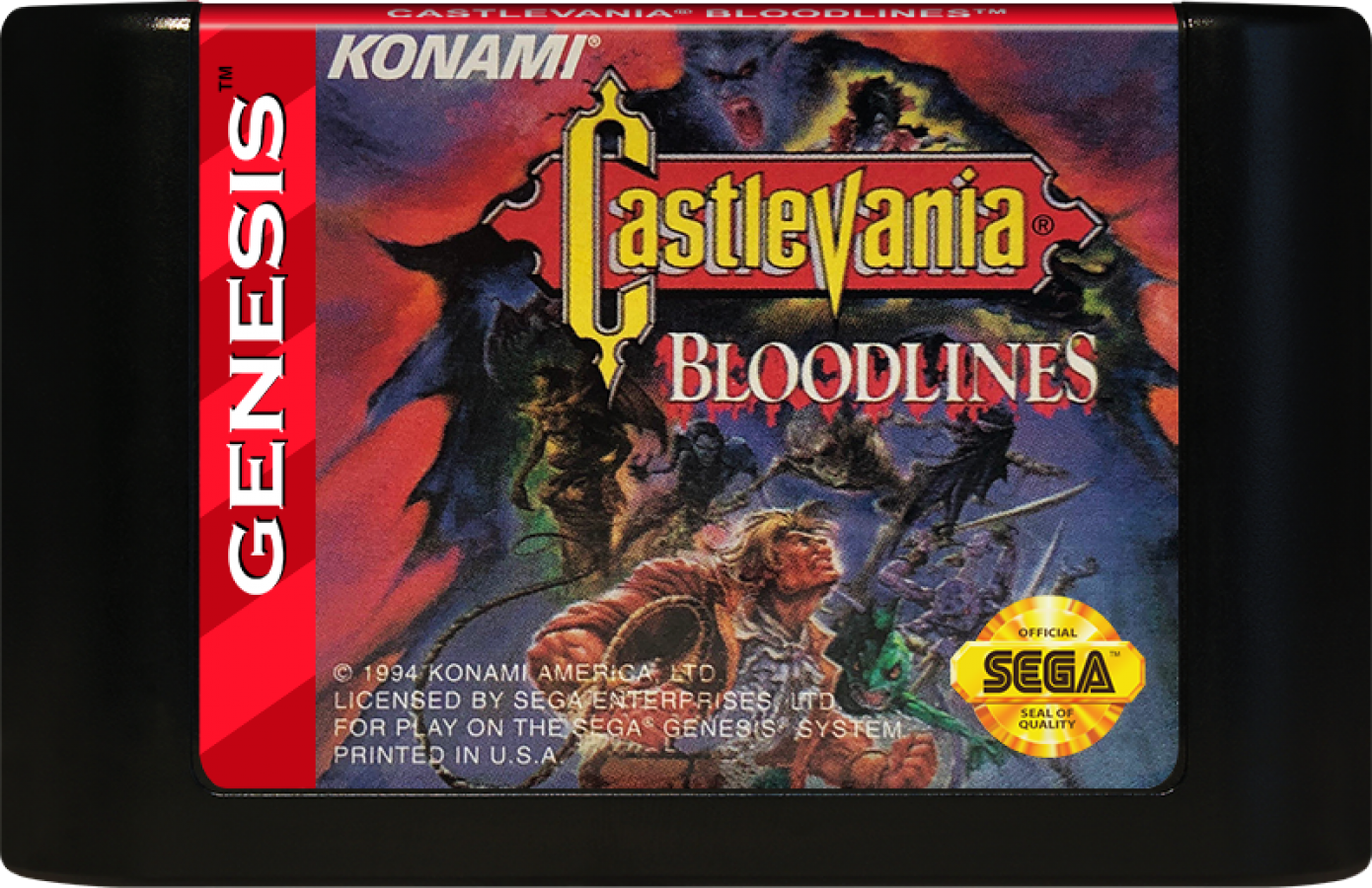 Castlevania: Bloodlines cartridge for Sega Genesis (GEN) video game