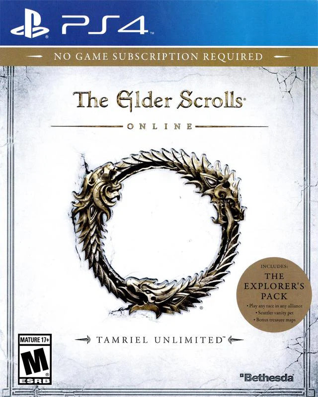 Elder Scrolls Online: Tamriel Unlimited cover art for PlayStation 4 (PS4) video game