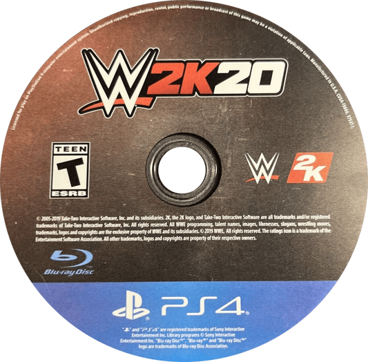 WWE 2K20 PlayStation 4 PS4 for retro video game enthusiasts featuring professional wrestling gameplay authentic WWE Superstars and Legends signature moves realistic ring action MyCAREER mode creation suite showcase matches multiplayer competition and collectible gaming appeal disc
