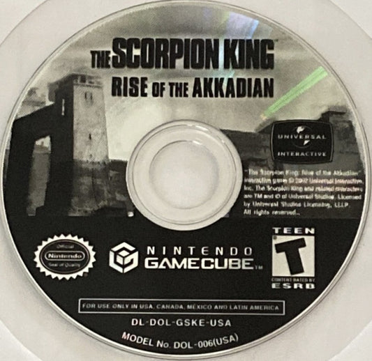 The Scorpion King: Rise of the Akkadian disc for Nintendo GameCube (GC) action adventure video game