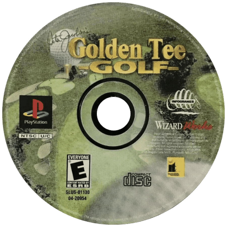 Golden Tee Golf disc for PlayStation 1 (PS1) retro video game