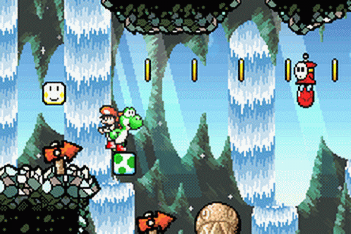 Super Mario Advance 3: Yoshi's Island gaameplay for Game Boy Advance (GBA) video game