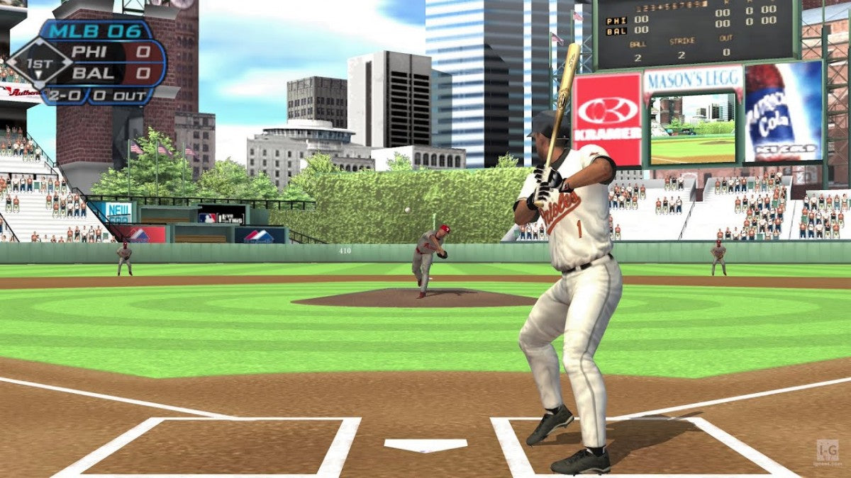 Major League Baseball 2K6 PSP baseball sports game with portable pitching batting and season play simulation gameplay