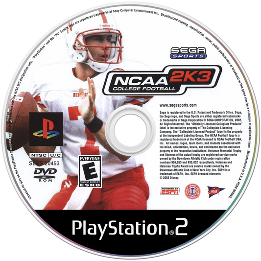 NCAA College Football 2K3 – PlayStation 2 (PS2) college football sports video game disc