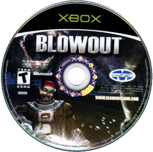 Blowout disc art for Xbox XBOX video game