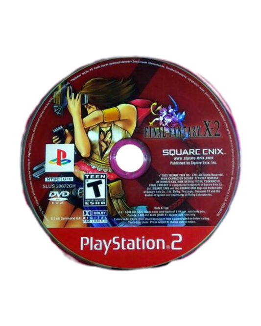 Final Fantasy X-2 Greatest Hits disc cover art for Playstation 2 Role Playing video game.