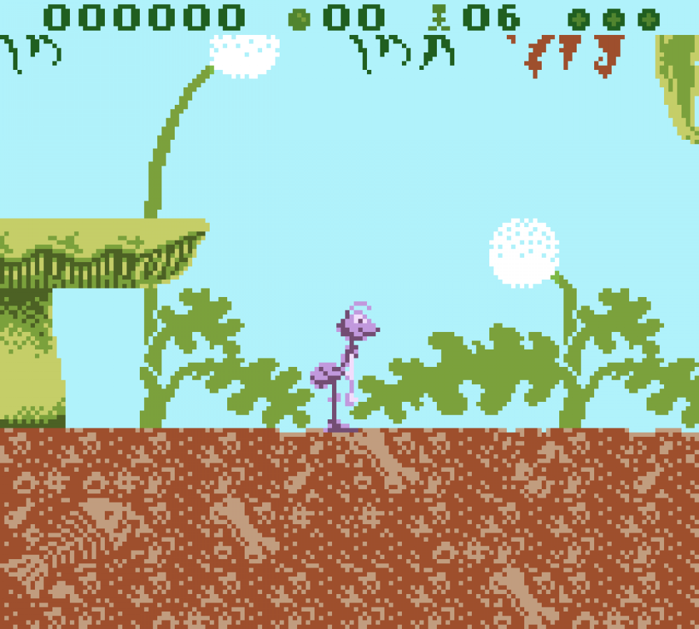 A Bugs Life gameplay for Game Boy Color GBC video game