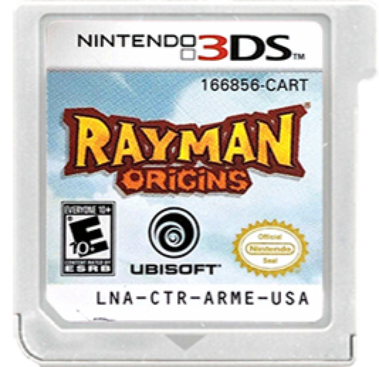 Rayman: Origins cartridge art for Nintendo 3DS (3DS) video game