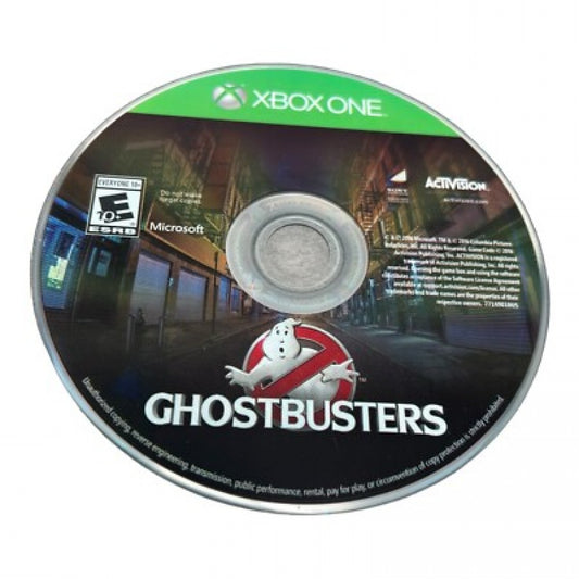 Ghostbusters Xbox One game featuring cooperative action gameplay and classic paranormal adventure based on the Ghostbusters franchise Front Cover Disc Art