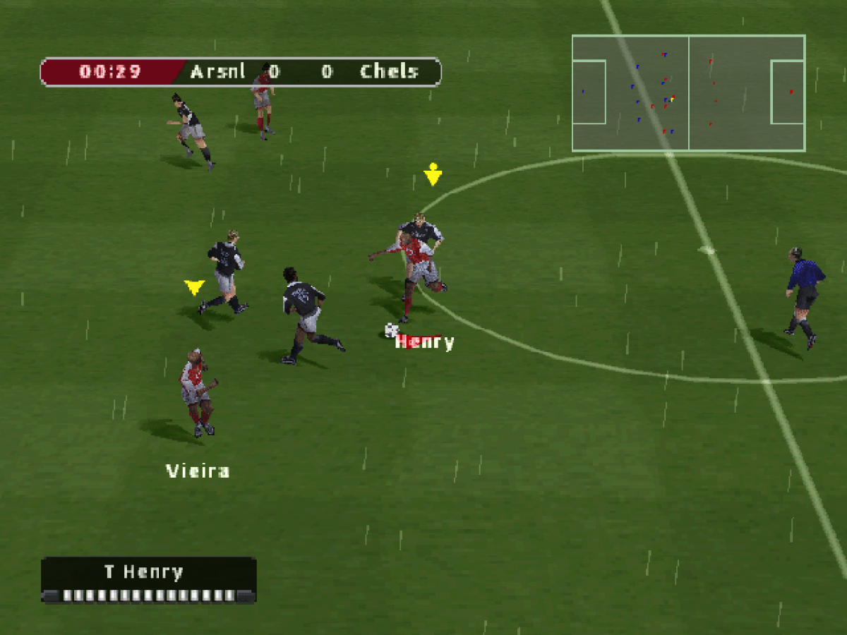 FIFA 2005 gameplay for PlayStation 1 (PS1) retro soccer video game