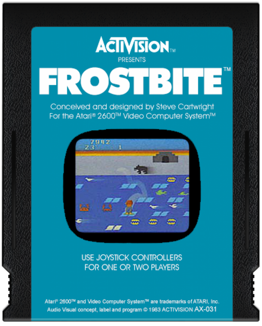 Frostbite cartridge art for Atari 2600 (2600) video game