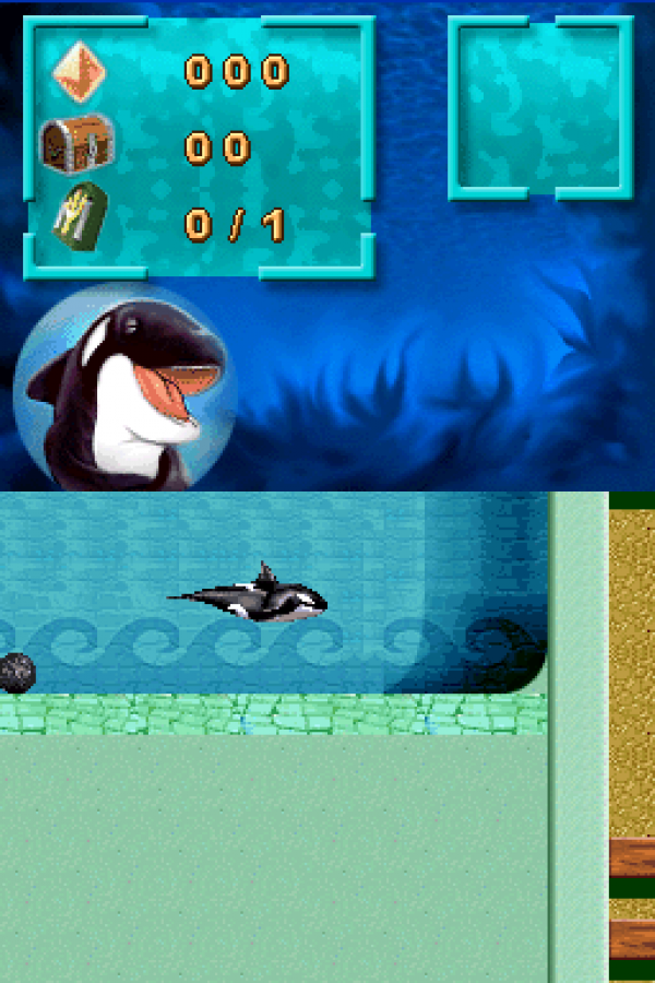 Shamu's Deep Sea Adventures gameplay for Nintendo DS (DS) underwater adventure video game