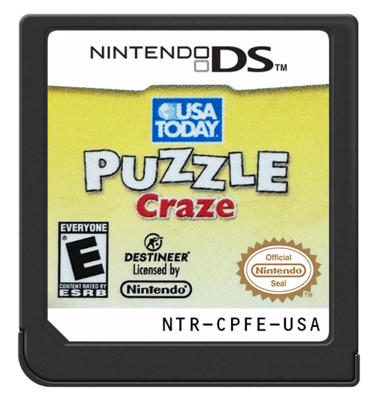 USA Today: Puzzle Craze cartridge art for Nintendo DS (DS) video game