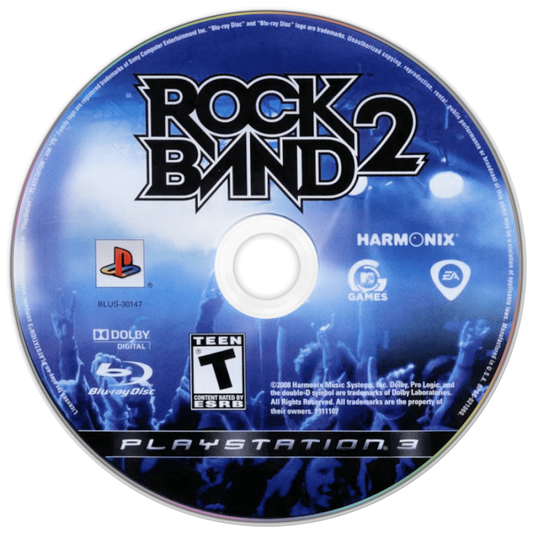 Rock Band 2 disc for PlayStation 3 (PS3) video game