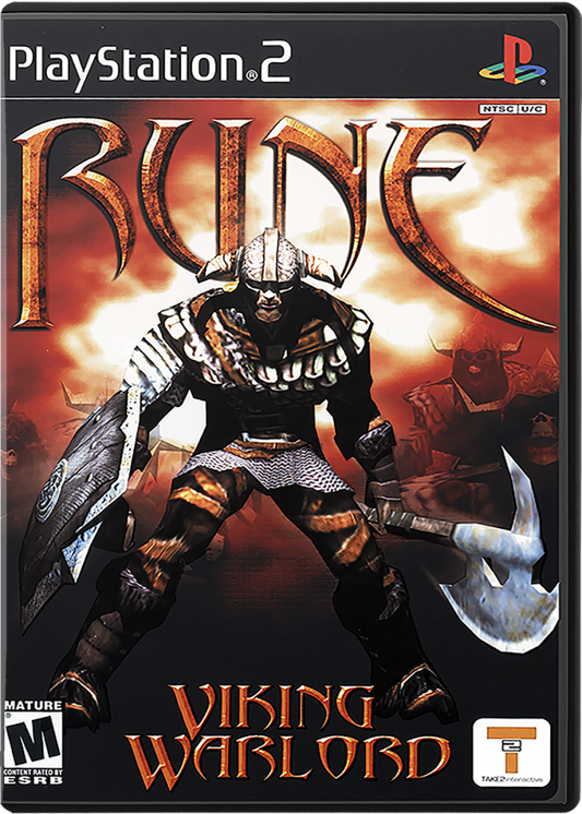 Rune VIking Warlord cover art for Playstation 2 (PS2) action video game.
