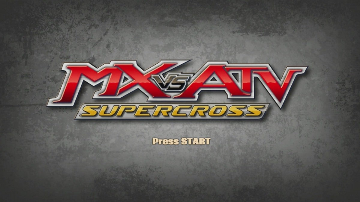 MX vs. ATV: Supercross start screen for Xbox 360 (X360) off-road racing video game
