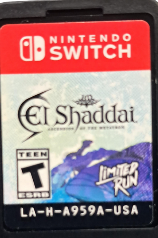 El Shaddai Ascension of the Metatron Limited Run #226 Nintendo Switch inspired design featuring visionary action adventure aesthetic striking artistic visuals celestial mythology inspired storytelling stylish combat surreal fantasy environments collectible limited release and immersive narrative gameplay presentation back cover