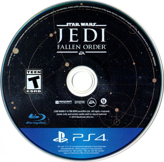 Star Wars: Jedi Fallen Order – PlayStation 4 (PS4) video game disc, action-adventure