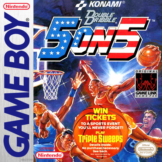 Double Dribble 5 on 5 cover art for Game Boy (GB) video game