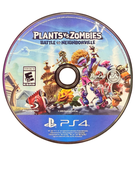 Plants vs. Zombies: Battle for Neighborville PS4 third-person shooter video game disc