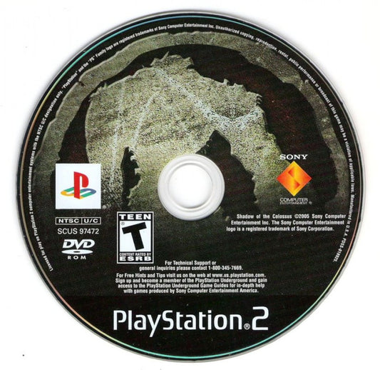 Shadow of the Colossus – PlayStation 2 (PS2) video game DISC, action-adventure game.