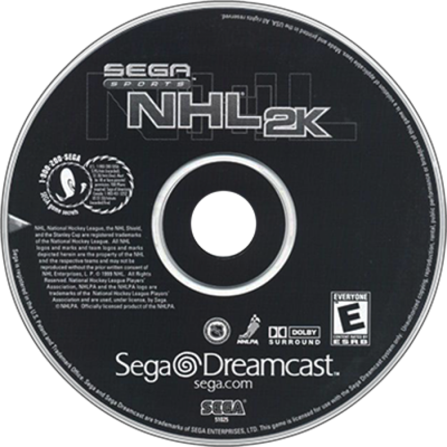 NHL 2K disc art for Sega Dreamcast (DC) video game
