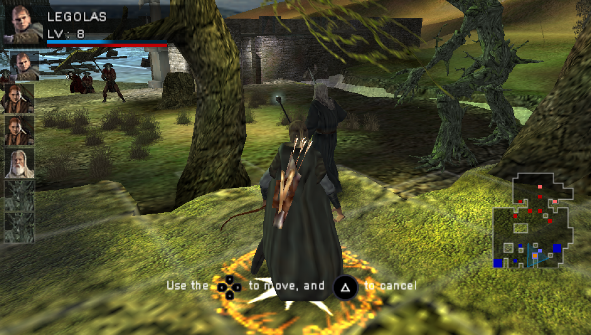 The Lord of the Rings Tactics gameplay for PSP video game.