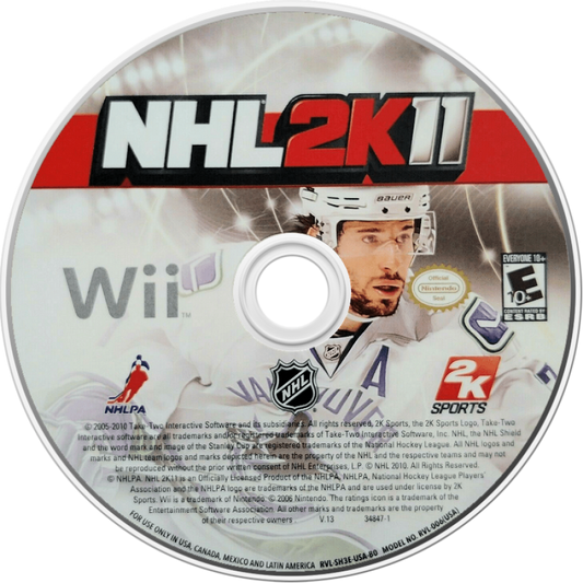NHL 2K11 – Nintendo Wii (Wii) ice hockey sports simulation video game disc