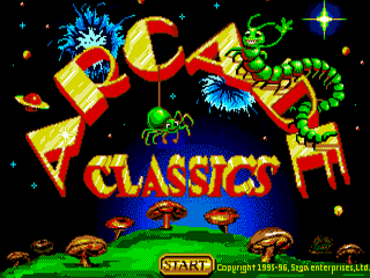 Arcade Classics title screen for Sega Genesis (GEN) video game