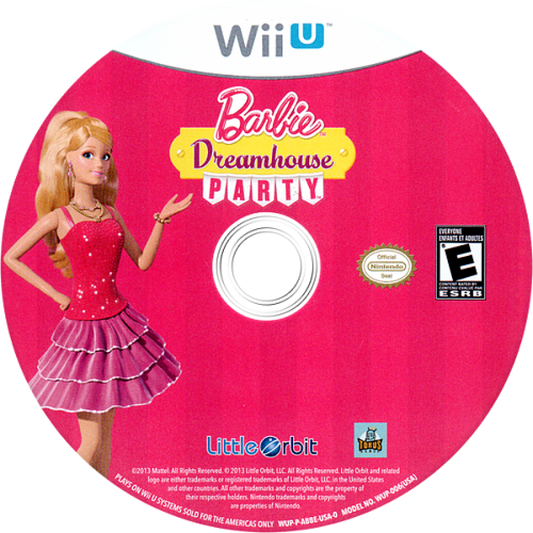 Barbie: Dreamhouse Party disc art for Nintendo Wii U (WiiU) video game