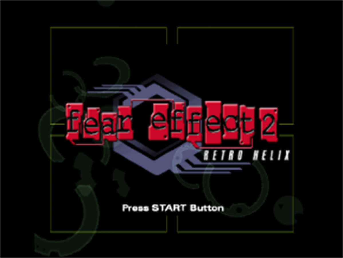 Fear Effect 2: Retro Helix titlepage for PlayStation 1 (PS1) retro video game