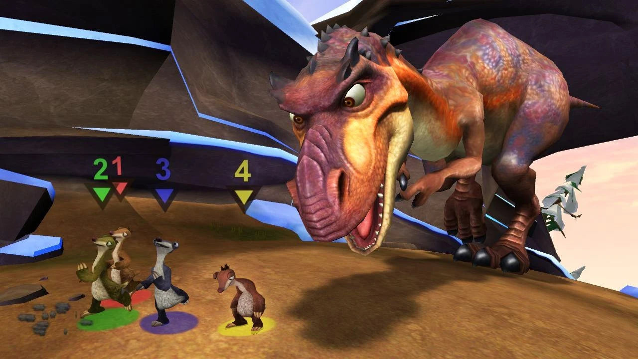 Ice Age: Dawn of the Dinosaurs gameplay for Xbox 360 (X360) action-adventure platformer video game