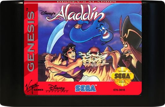 Disney's Aladdin cartridge for Sega Genesis (GEN) video game