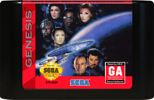 Star Trek The Next Generation Echoes From the Past Sega Genesis retro video game action adventure cartridge (1994)