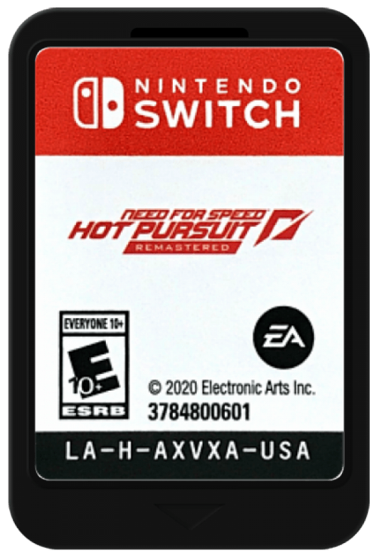 Need for Speed Hot Pursuit Remastered Nintendo Switch NS video game featuring high speed racing gameplay exotic sports cars police pursuits intense driving action road races vehicle customization competitive racing events and classic Need for Speed gameplay Nintendo Switch gaming video game collection cartridge art