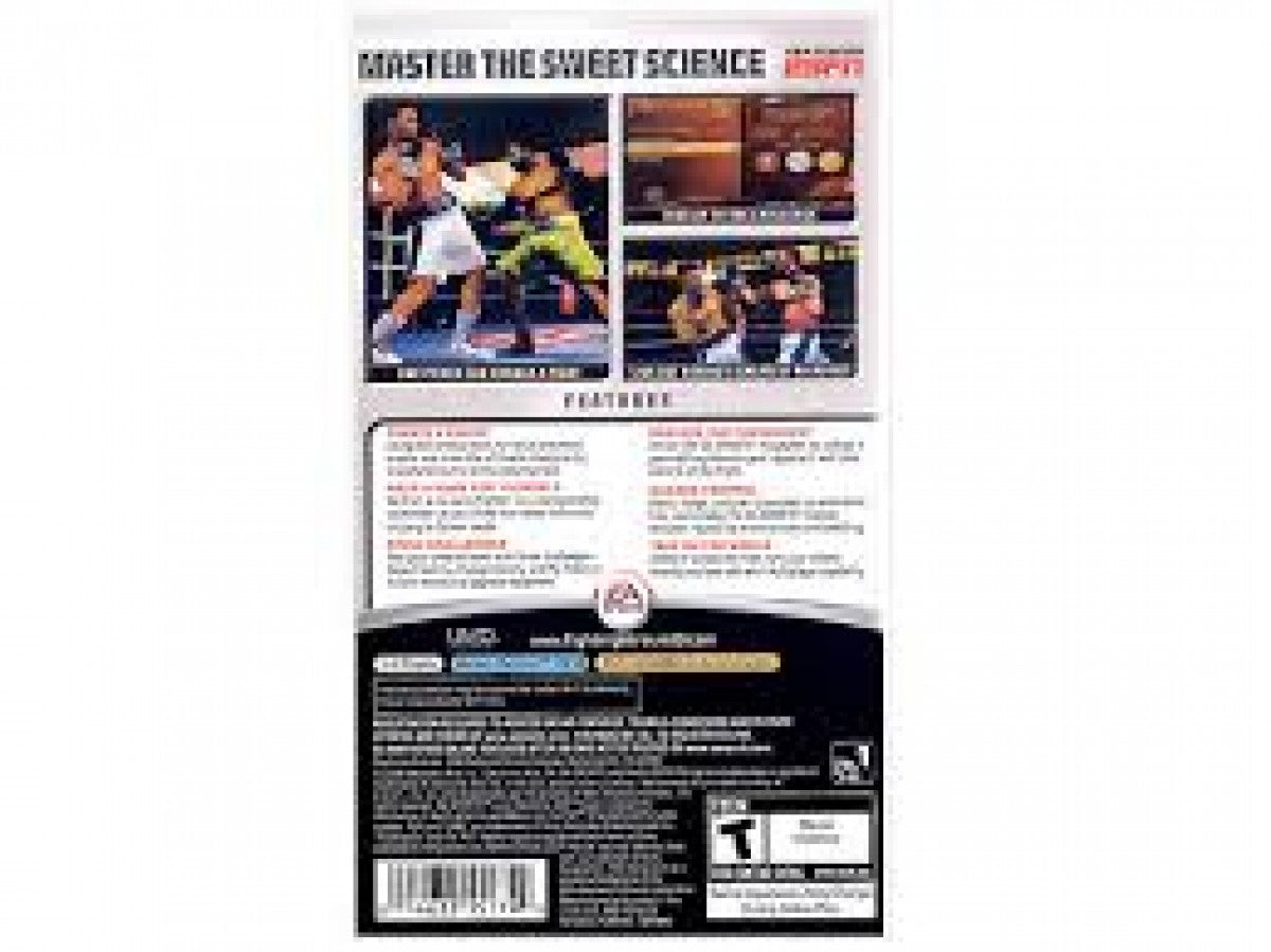 Fight Night Round 3 back cover for PlayStation Portable video game