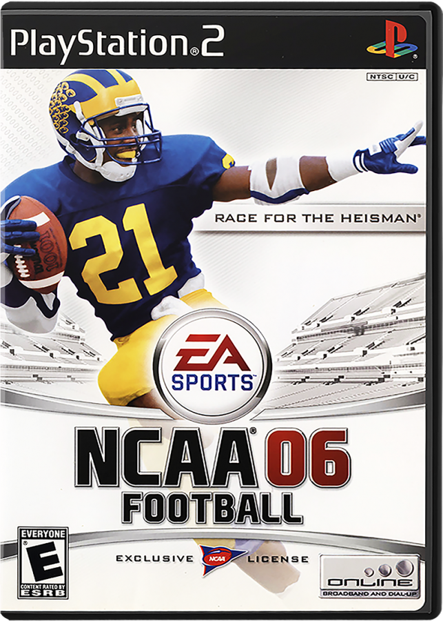 NCAA Football 06 cover art for PlayStation 2 sports video game