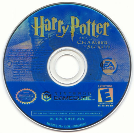 Harry Potter and the Chamber of Secrets disc for GameCube (GC) action-adventure fantasy video game