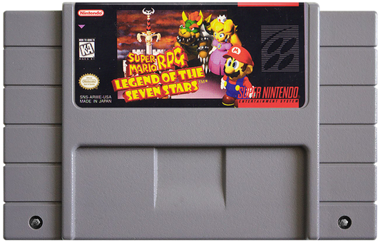 Super Mario RPG cartridge for Super Nintendo Entertainment System (SNES) retro video game