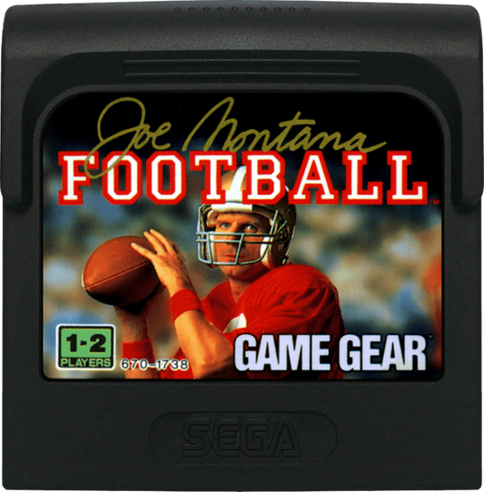 Joe Montana Football cartridge for Sega Game Gear (GG) video game